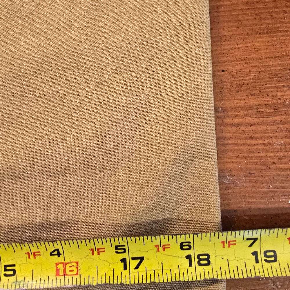Skirt Mixed Blues Tan Denim Front Buckle Zip Pockets A-line Cotton size 9 1990s - Picture 11 of 11
